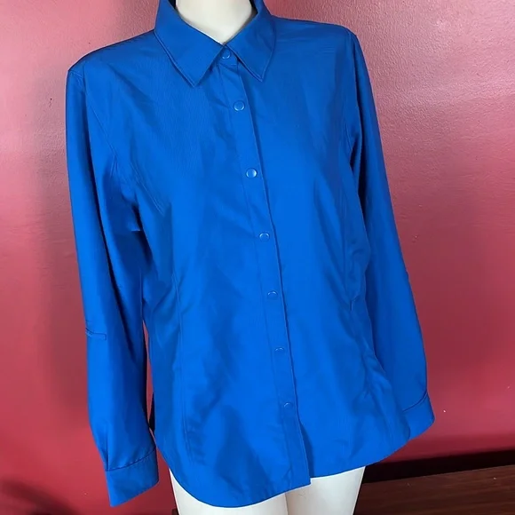 BNWOT royal blue Duluth Trading Co. long sleeve shirt - Picture 1 of 16